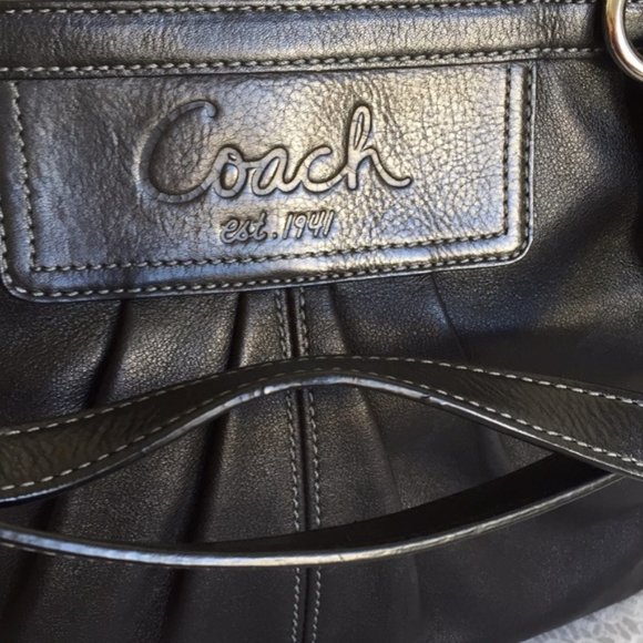 Coach Black Leather Gallery Bag - Picture 9 of 15